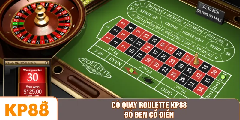 Cò quay roulette KP88 đỏ đen cổ điển