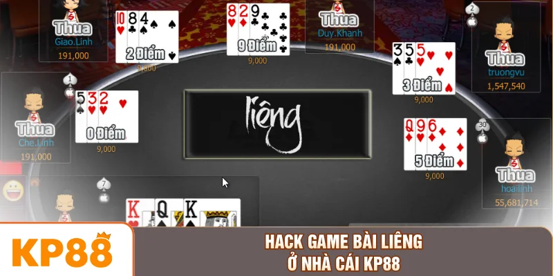 Hack game bài liêng ở nhà cái KP88